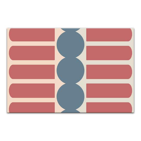 Retro Circle Pattern Canvas Wall Art